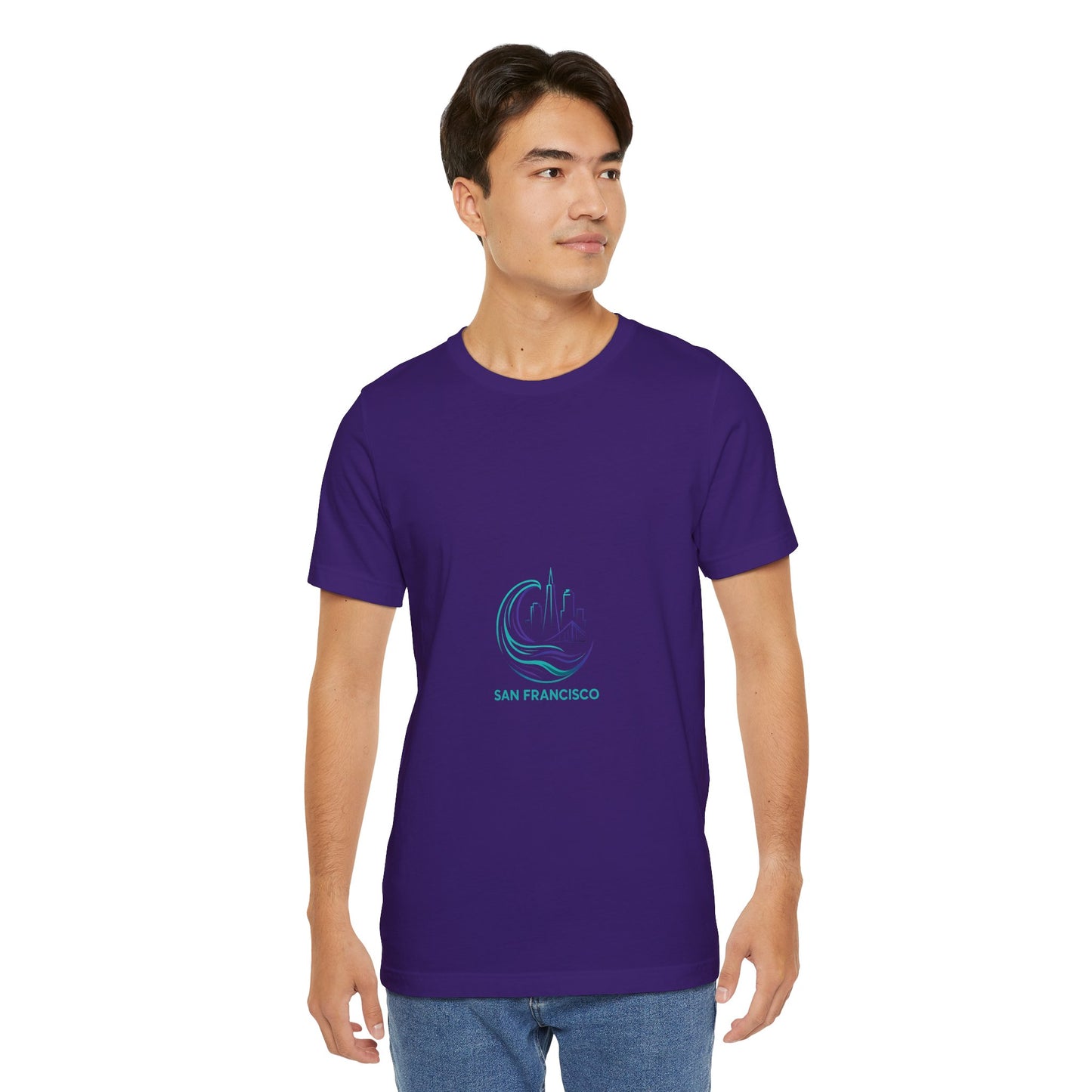 San Francisco Waves Tee Shirt, Casual Beachwear, Travel Souvenir, Unisex Graphic Tee, Summer Gift, Nature-Inspired Apparel