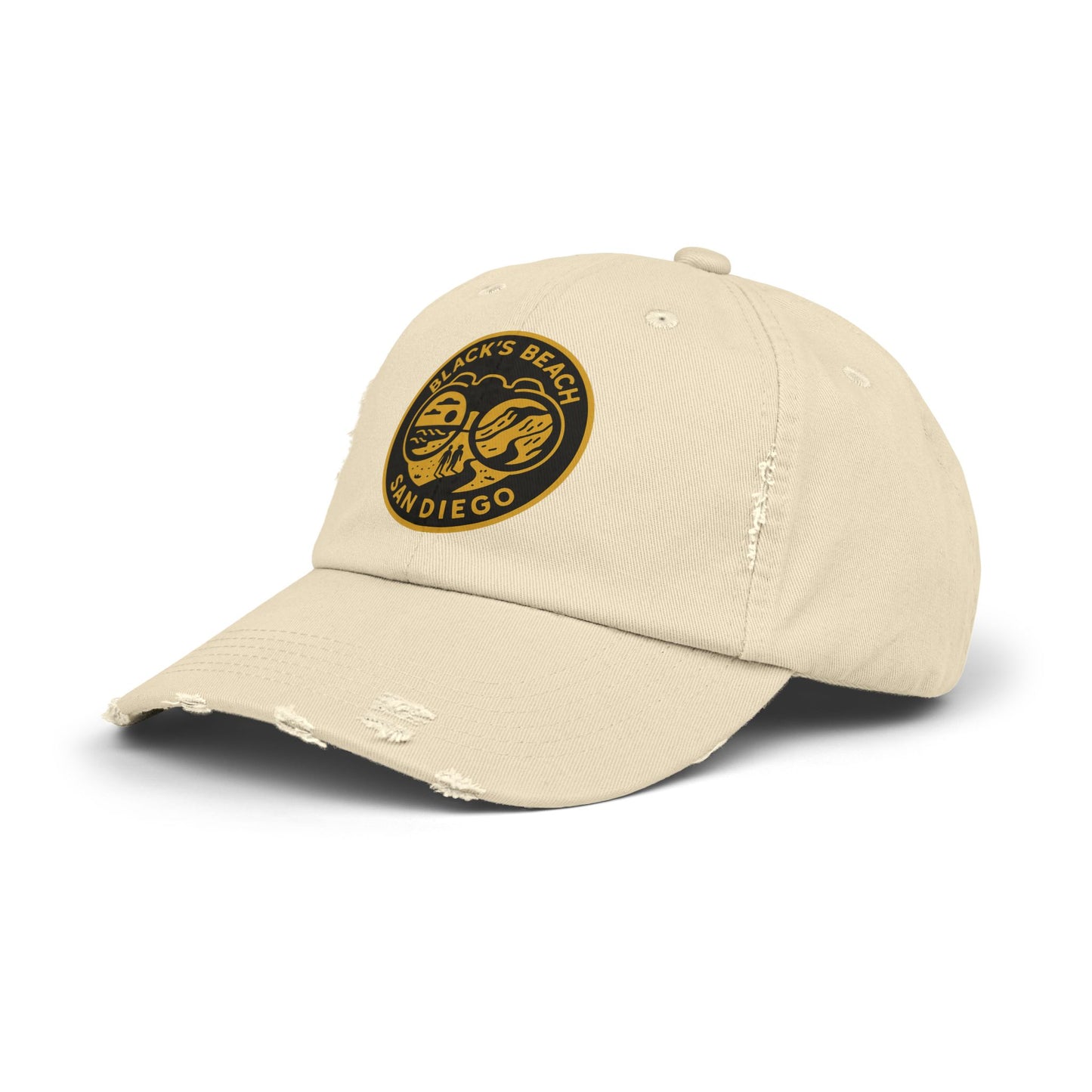 Blacks Beach San Diego Unisex Distressed Cap | Vintage Beach Hat