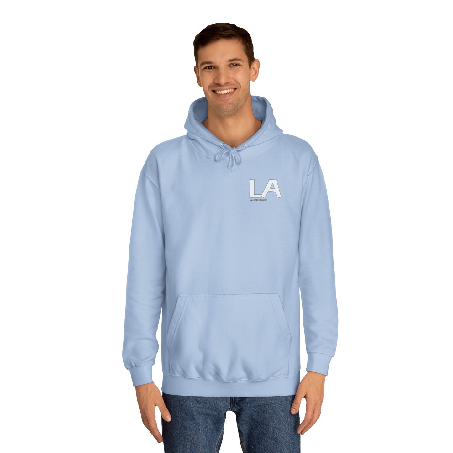 LA , California Unisex College Hoodie, Casual Comfortable Pullover
