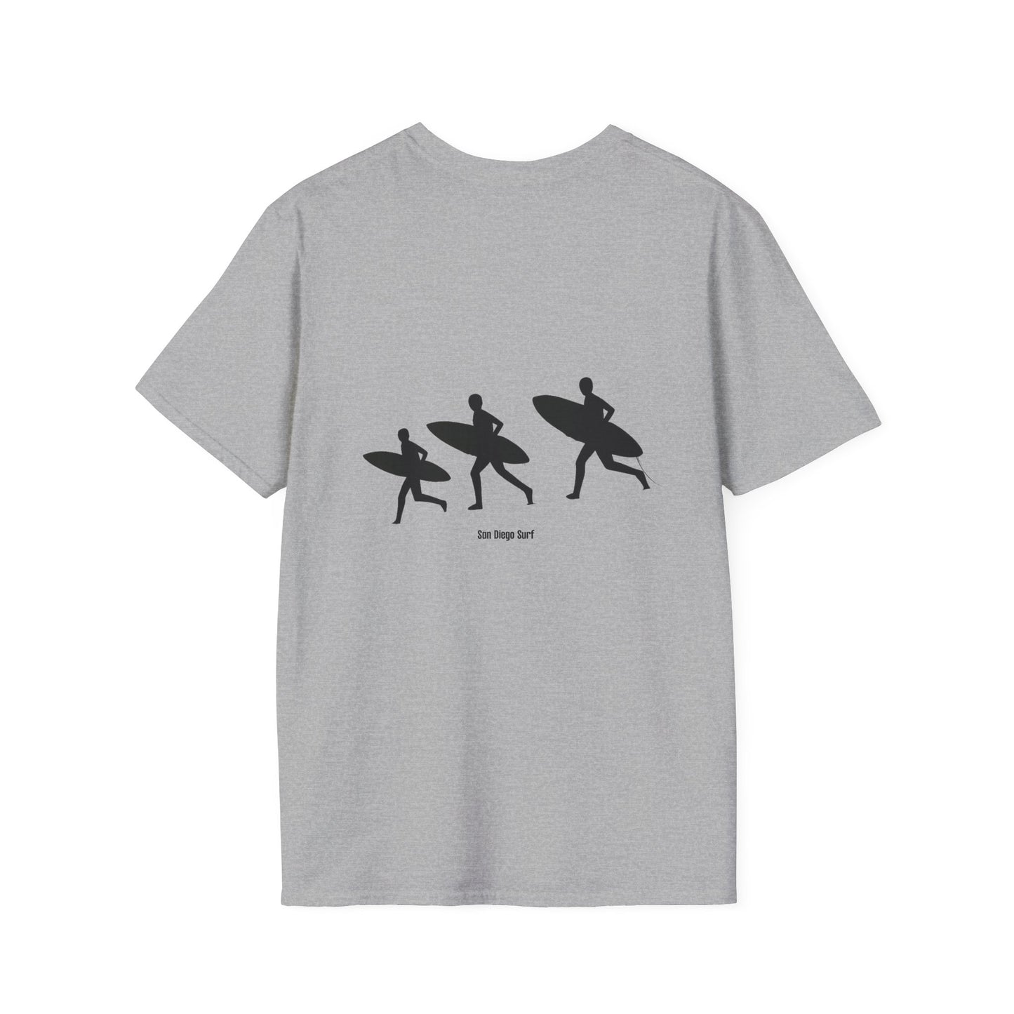 Surfing Silhouette Unisex T-Shirt, Beach Lover Gift, Casual Summer Wear, Stylish Tee