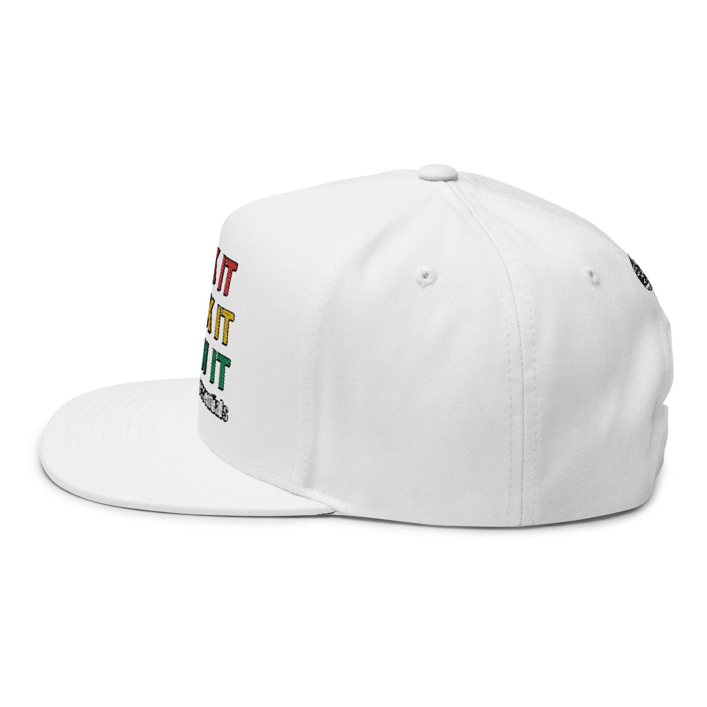 LICK IT SUCK IT SLAM IT Embroidered Flat Bill Cap with Fun Slogan, Trendy Baseball Hat for Parties, Gift for Friends, Holiday Accessory, Cool Streetwear