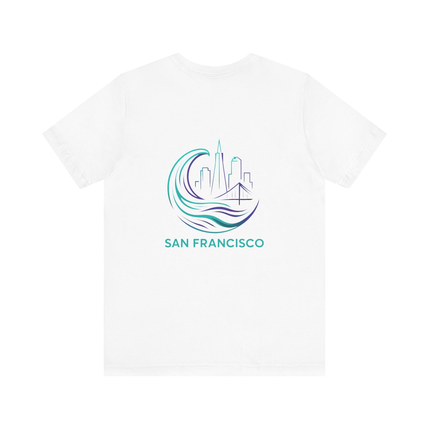 San Francisco Waves Tee Shirt, Casual Beachwear, Travel Souvenir, Unisex Graphic Tee, Summer Gift, Nature-Inspired Apparel