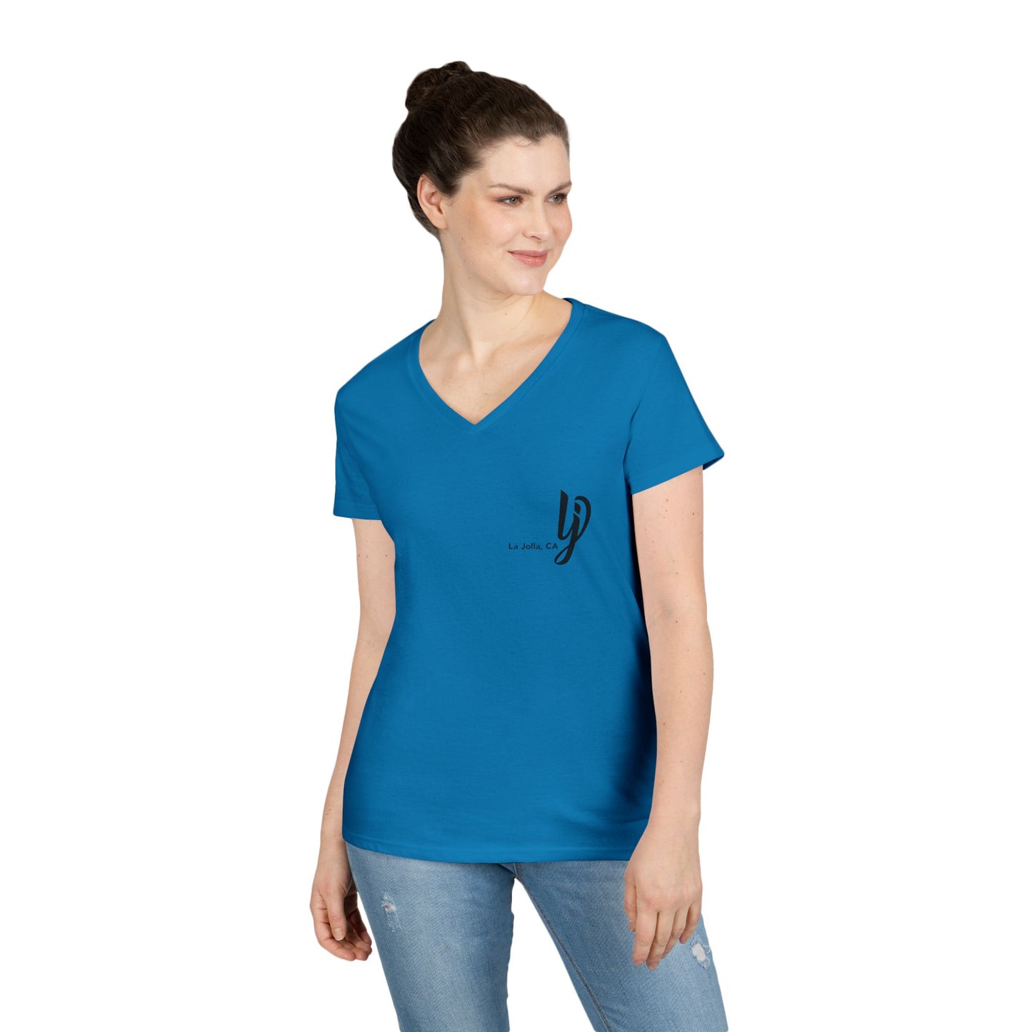 lj San Diego California v neck tshirts