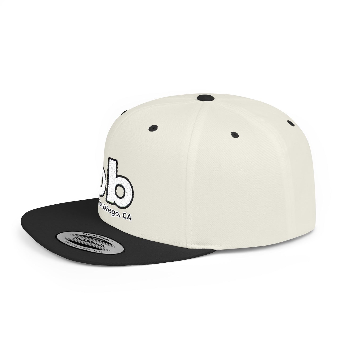 ob san diego ca Stylish Flat Bill Snapback Cap,
