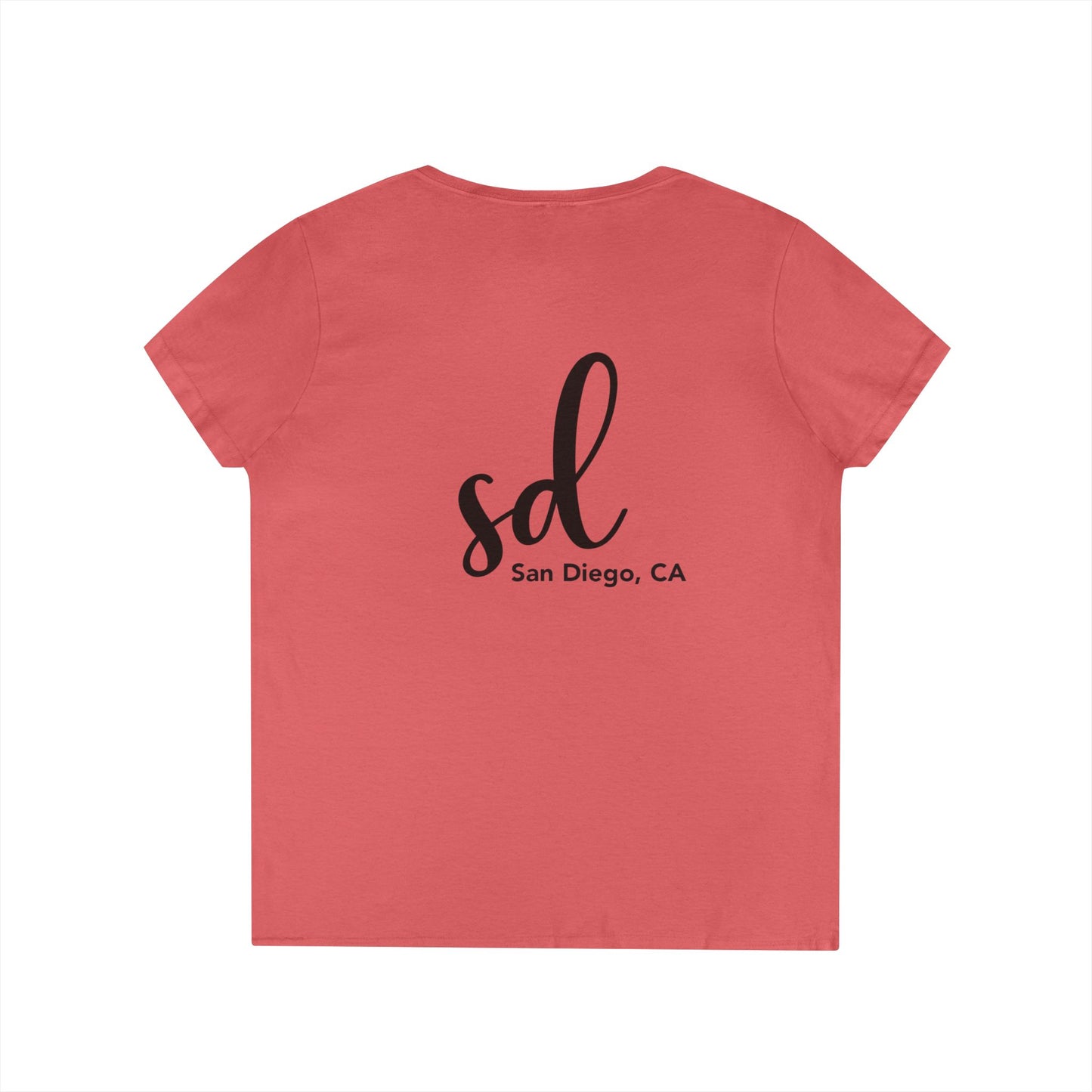 SD San Diego California v neck tshirts