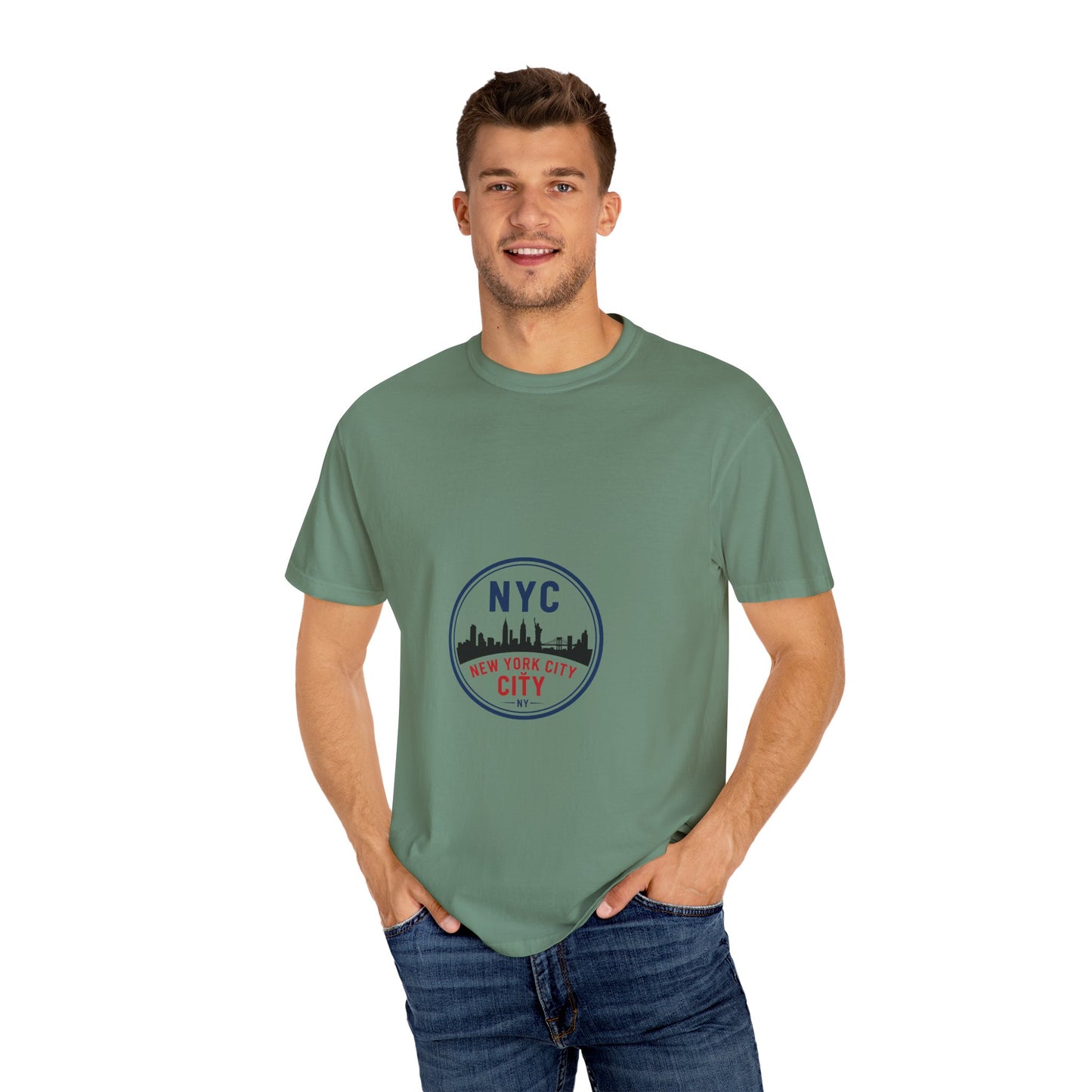 NYC Garment-Dyed T-Shirt - Urban Fashion and Travel Souvenir