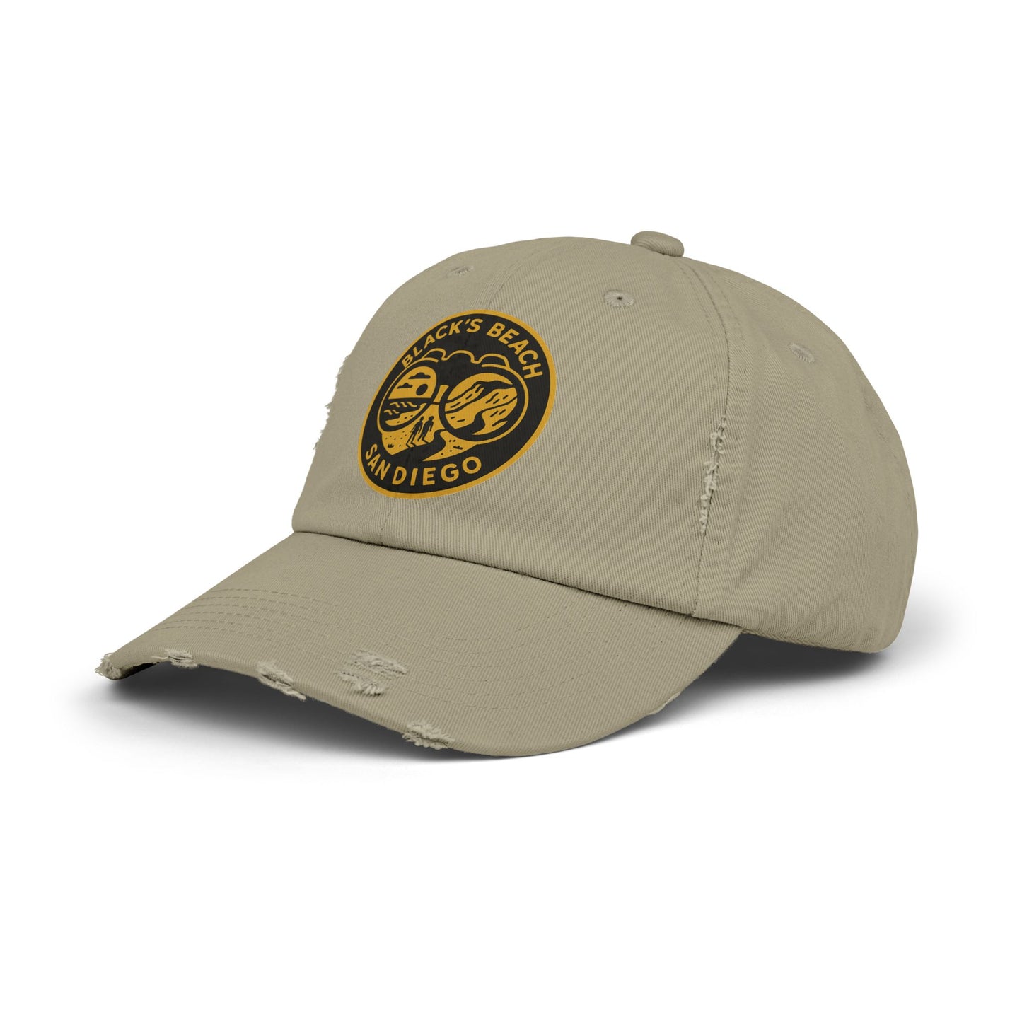 Blacks Beach San Diego Unisex Distressed Cap | Vintage Beach Hat