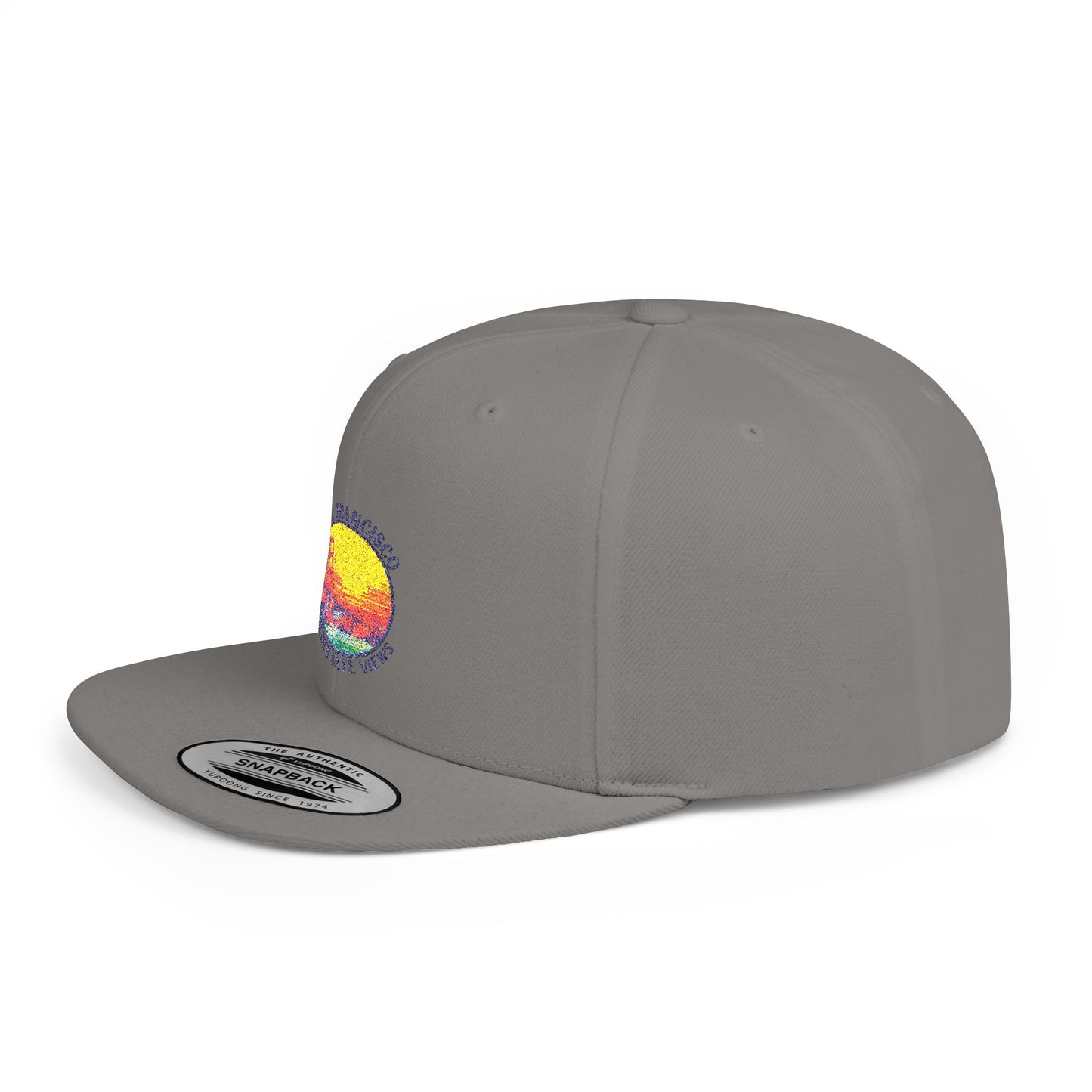 San Francisco Sunset Flat Bill Snapback Cap, Summer Hat, Unisex Baseball Cap, Casual Wear, Travel Accessories, Gift for Him/Her
