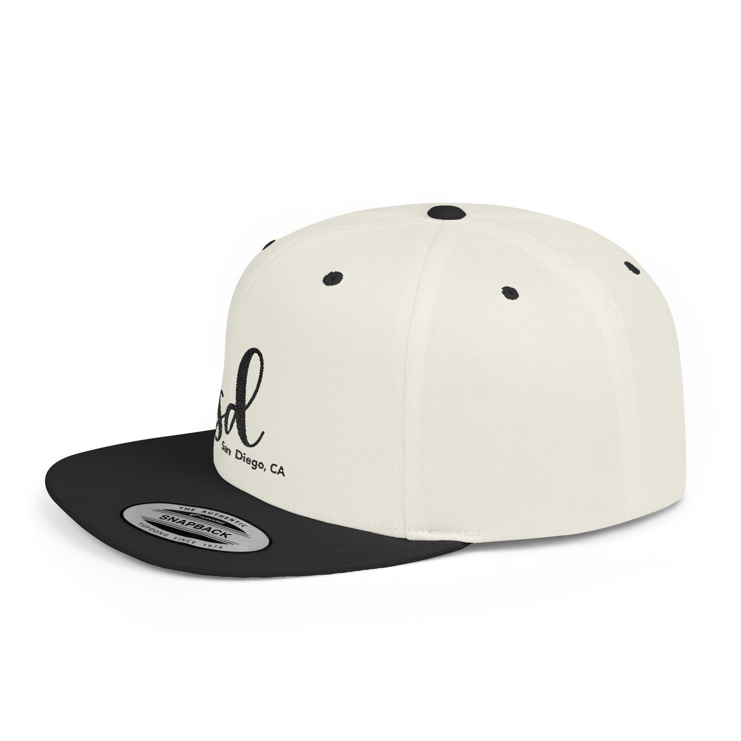 sd san diego ca Stylish Flat Bill Snapback Cap,