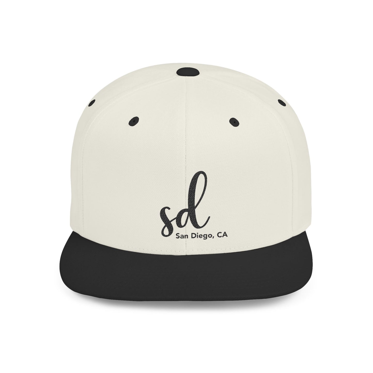 sd san diego ca Stylish Flat Bill Snapback Cap,