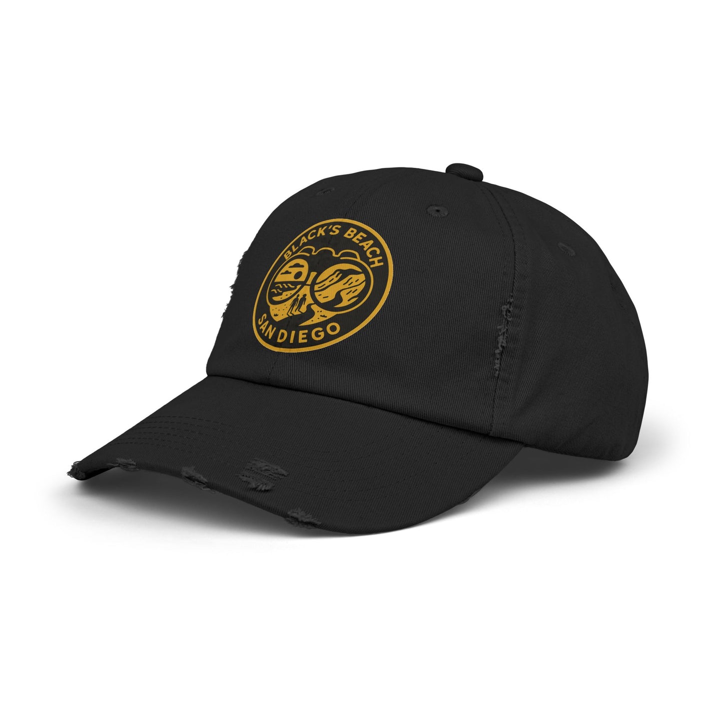 Blacks Beach San Diego Unisex Distressed Cap | Vintage Beach Hat