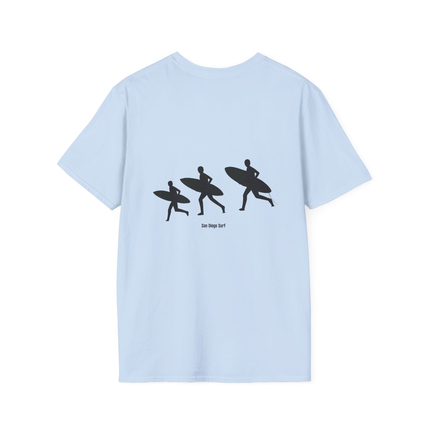 Surfing Silhouette Unisex T-Shirt, Beach Lover Gift, Casual Summer Wear, Stylish Tee