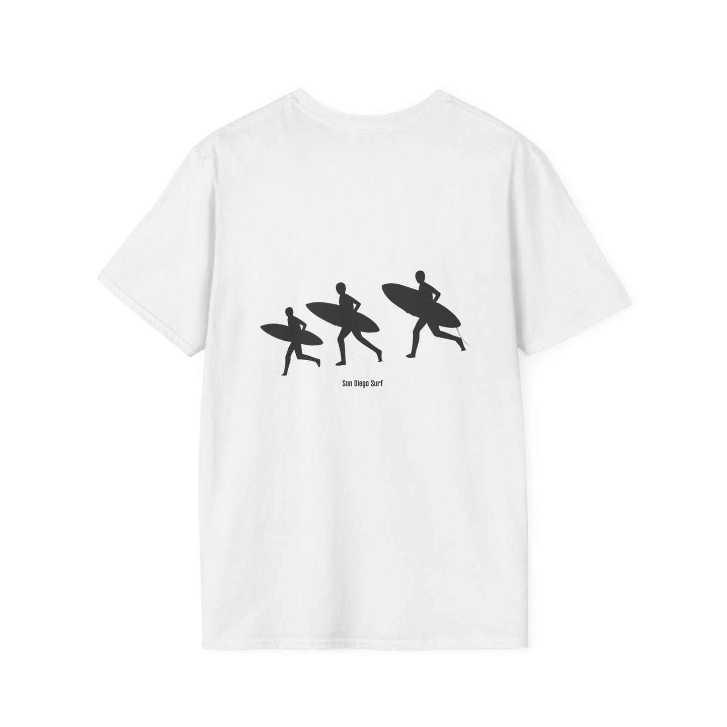 Surfing Silhouette Unisex T-Shirt, Beach Lover Gift, Casual Summer Wear, Stylish Tee