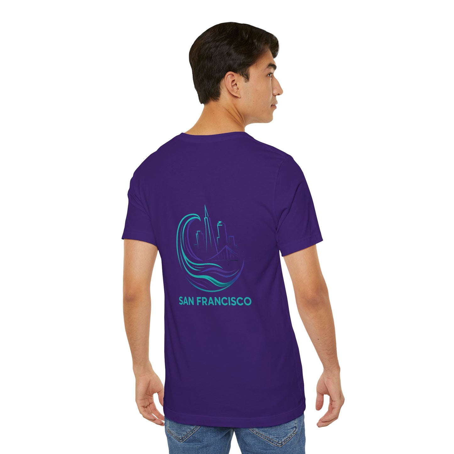 San Francisco Waves Tee Shirt, Casual Beachwear, Travel Souvenir, Unisex Graphic Tee, Summer Gift, Nature-Inspired Apparel