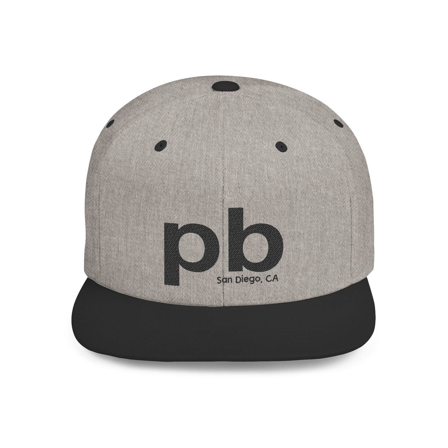 PB san diego ca Stylish Flat Bill Snapback Cap,