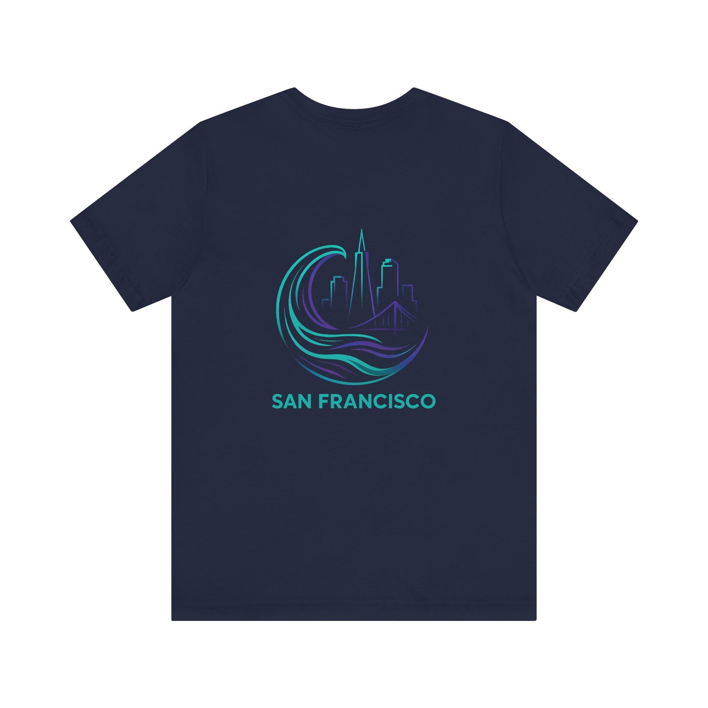 San Francisco Waves Tee Shirt, Casual Beachwear, Travel Souvenir, Unisex Graphic Tee, Summer Gift, Nature-Inspired Apparel