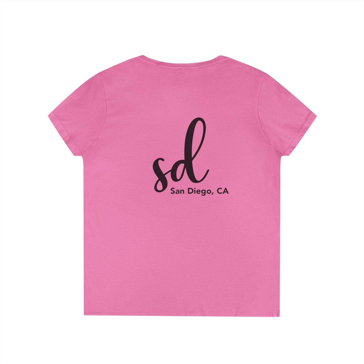 SD San Diego California v neck tshirts