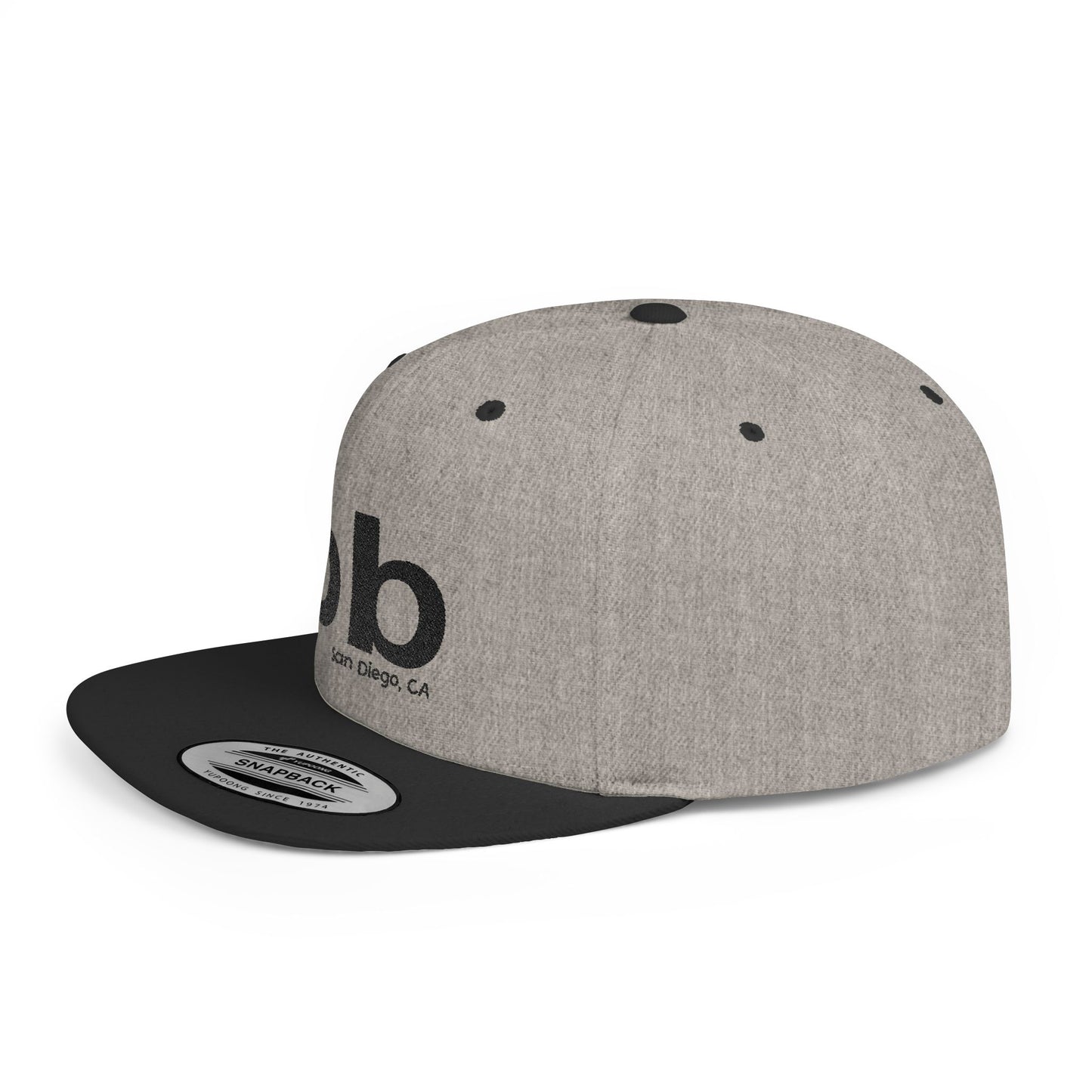PB san diego ca Stylish Flat Bill Snapback Cap,