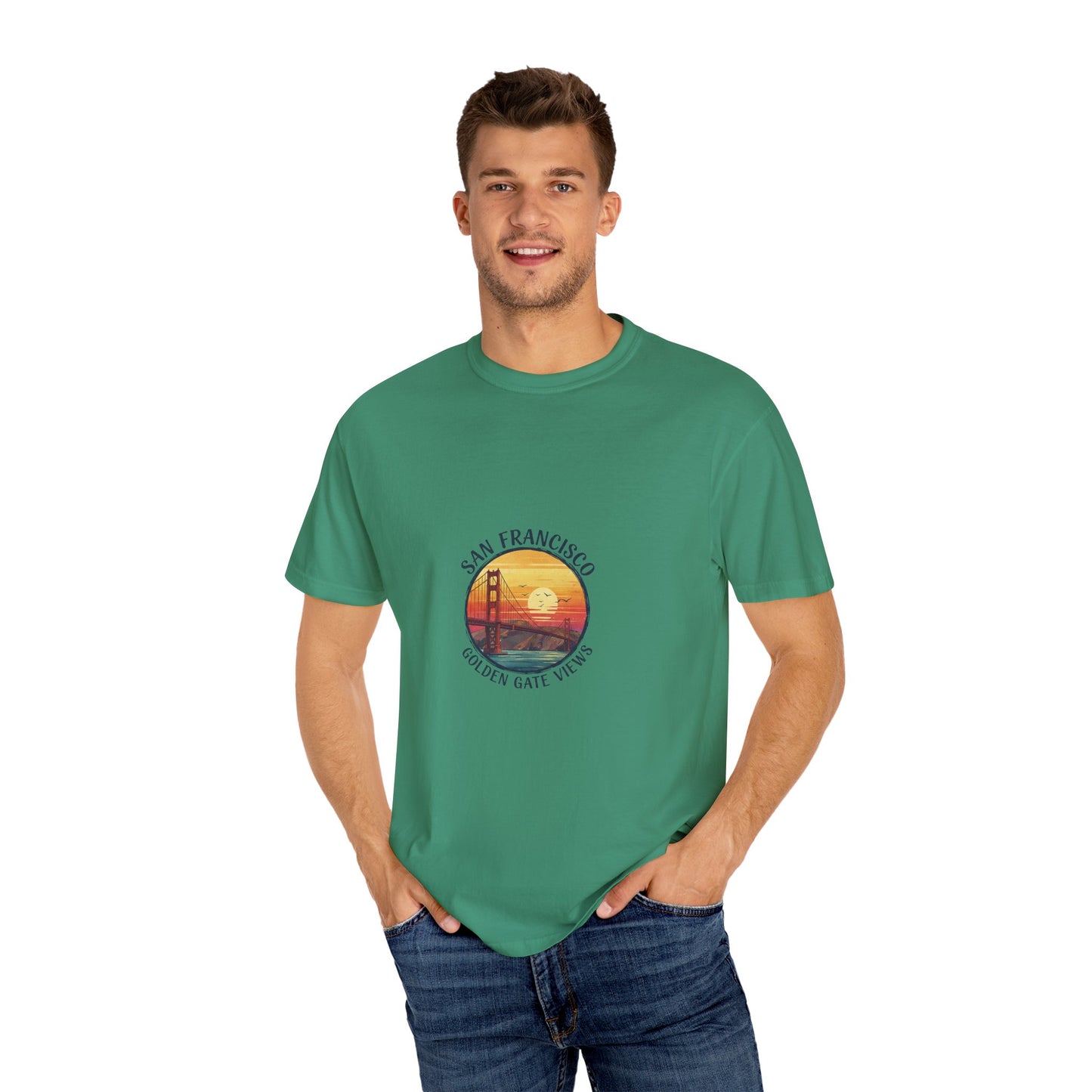 Golden Gate Views Unisex T-Shirt - Casual Summer Tee, San Francisco Souvenir, Travel Gift