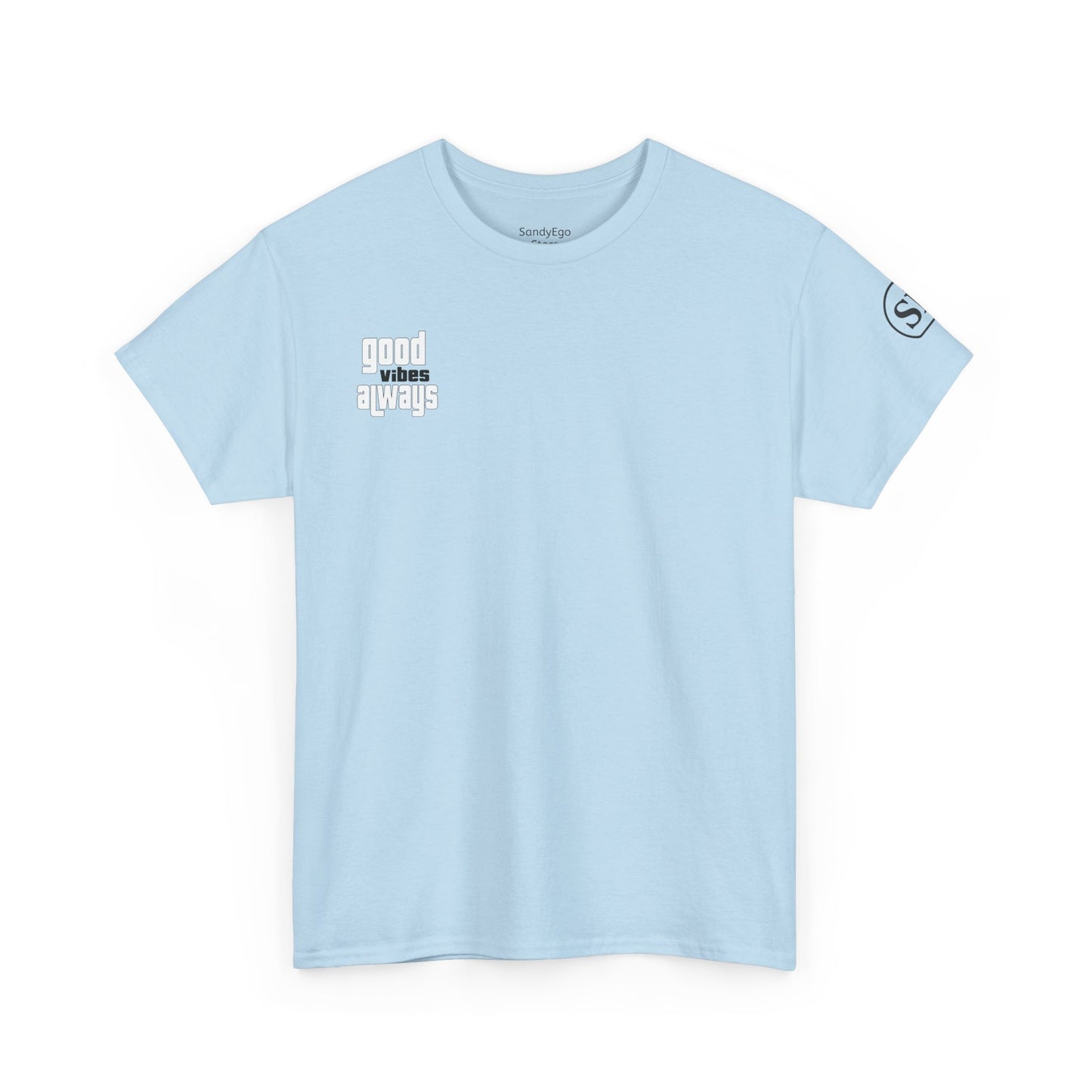 Good Vibes Unisex Heavy Cotton Tee, Casual T-Shirt, Graphic Tee