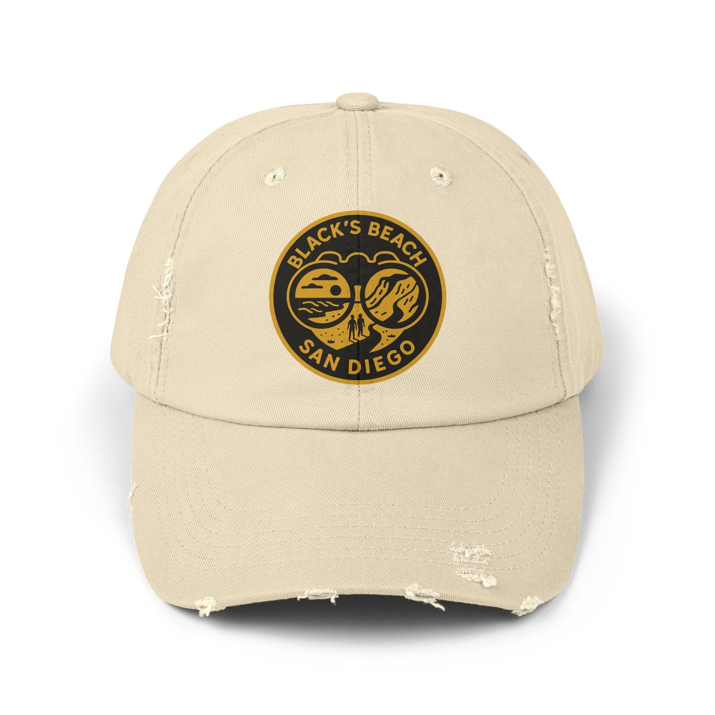 Blacks Beach San Diego Unisex Distressed Cap | Vintage Beach Hat