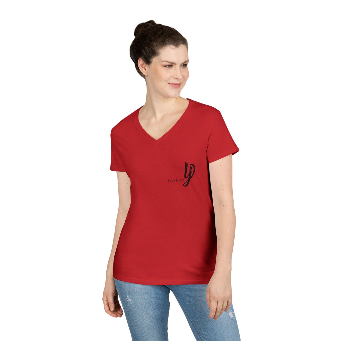 lj San Diego California v neck tshirts