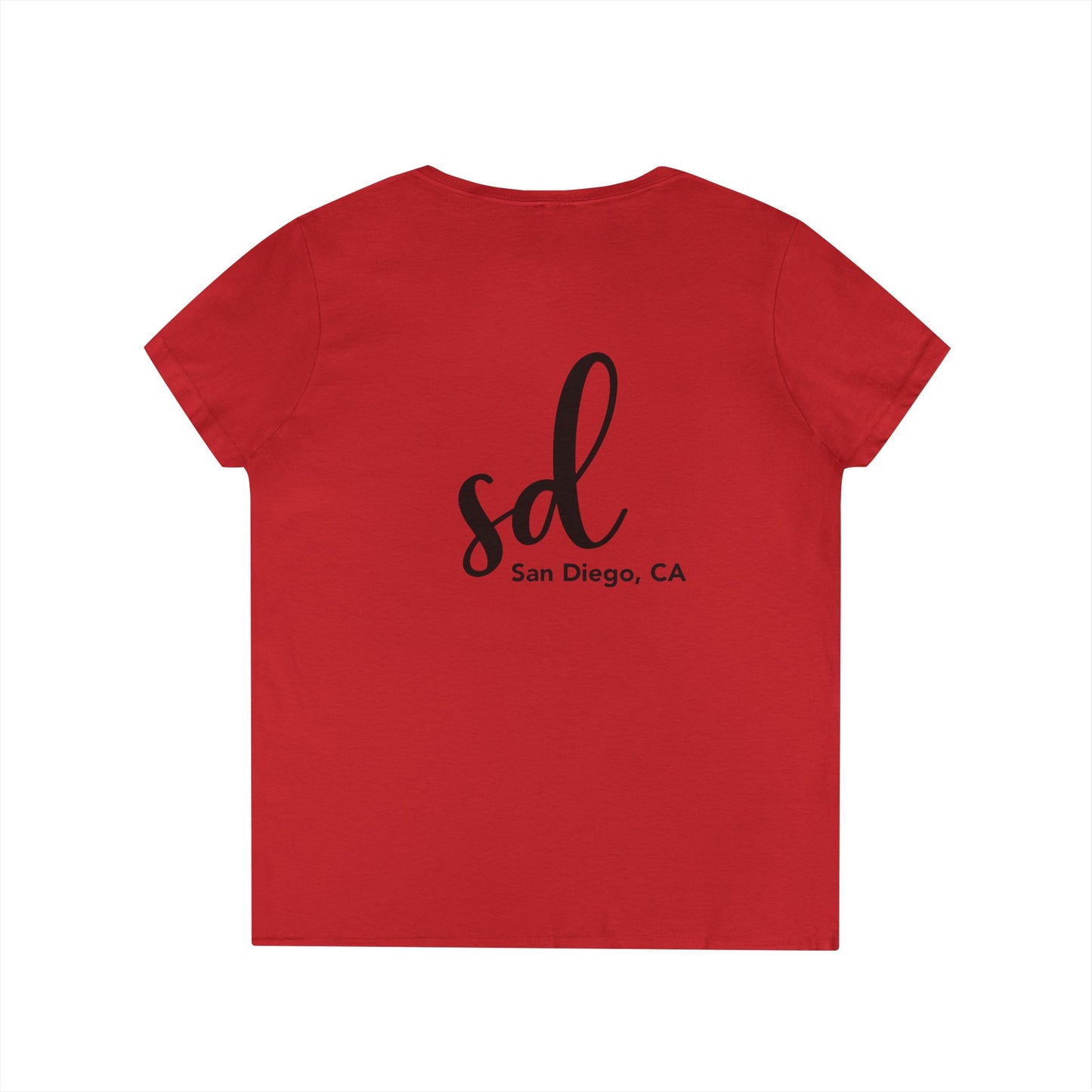 SD San Diego California v neck tshirts
