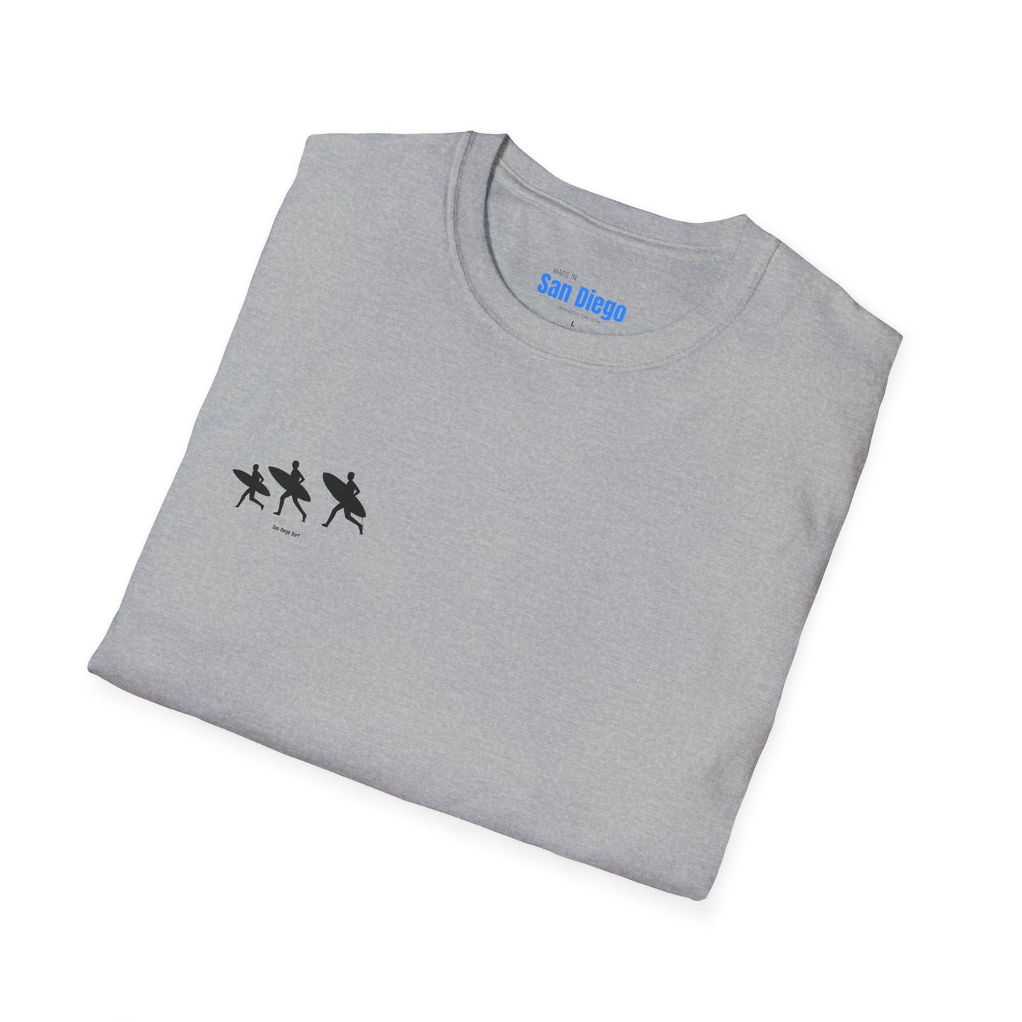 Surfing Silhouette Unisex T-Shirt, Beach Lover Gift, Casual Summer Wear, Stylish Tee