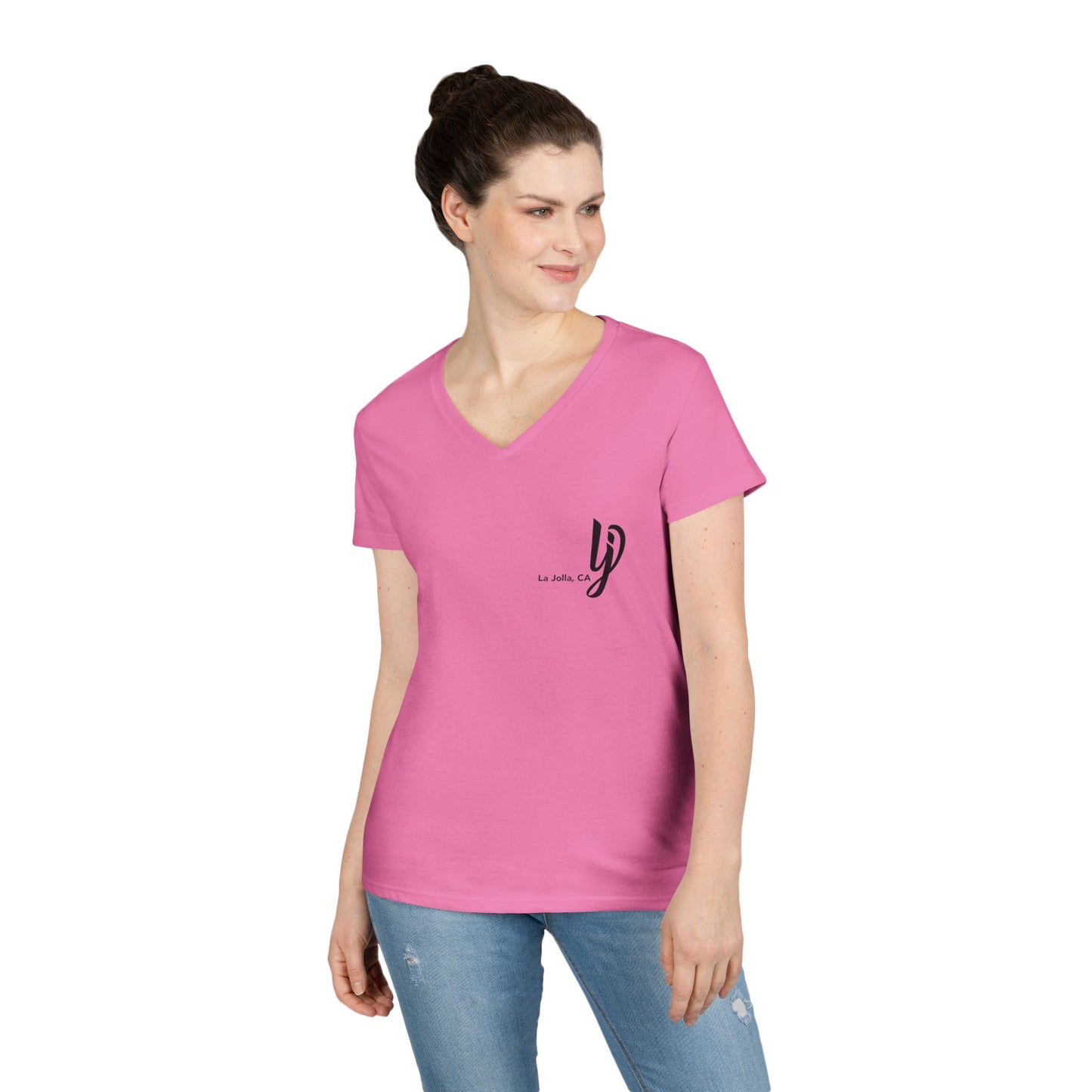 lj San Diego California v neck tshirts