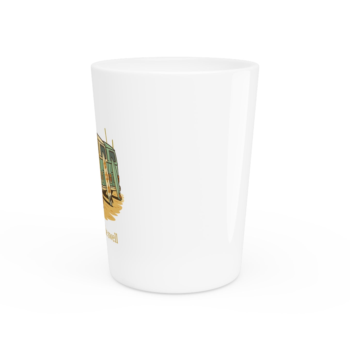 Parked for the swell Shot Glass - San Diego Surf, Beach Decor, Gift for Surfers, Party Favor, Summer Fun