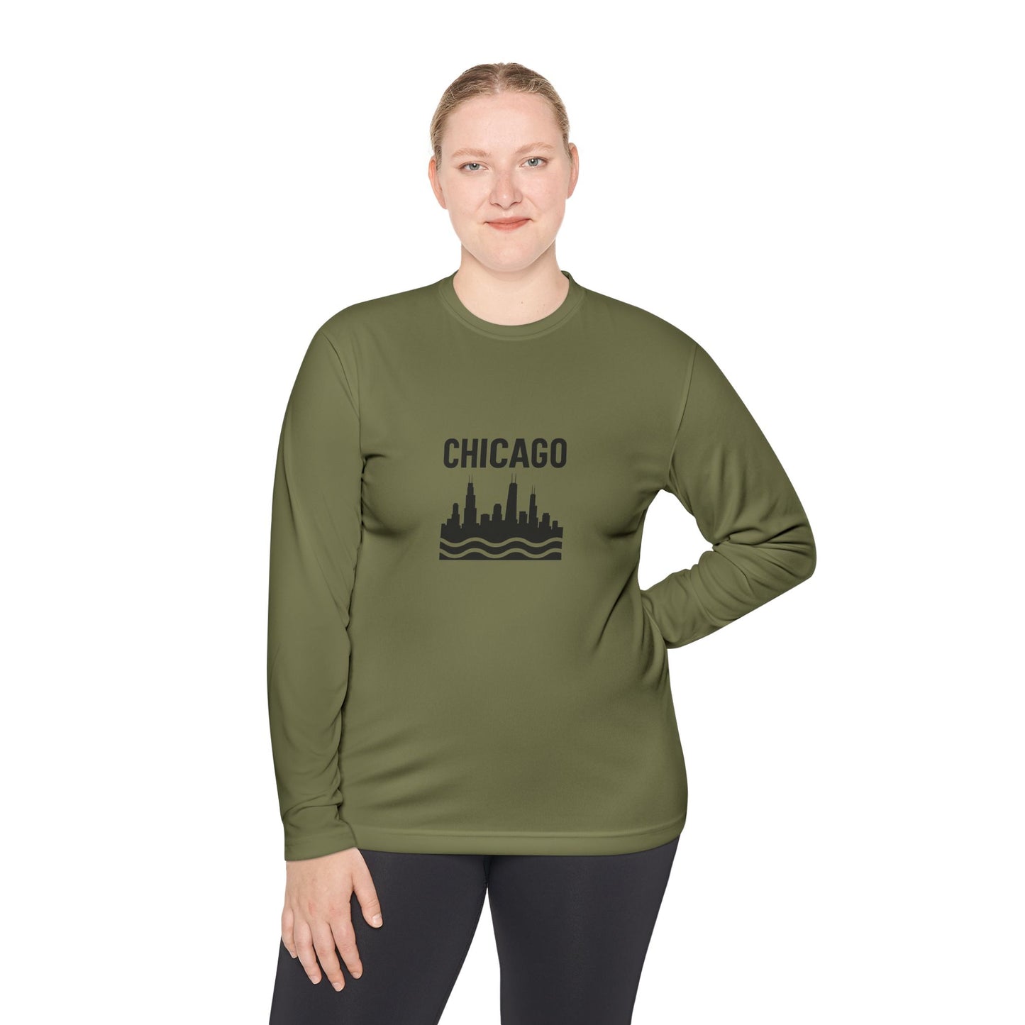 Chicago Skyline Long Sleeve Tee - Urban Style Souvenir Gift
