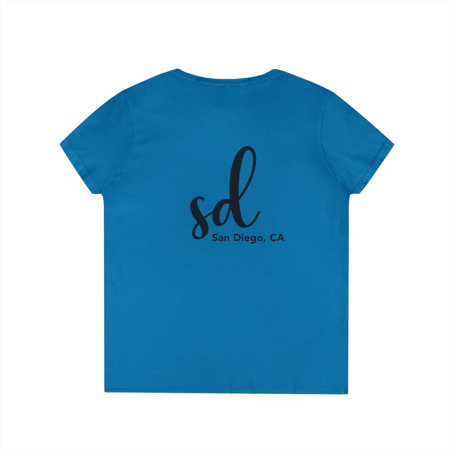 SD San Diego California v neck tshirts