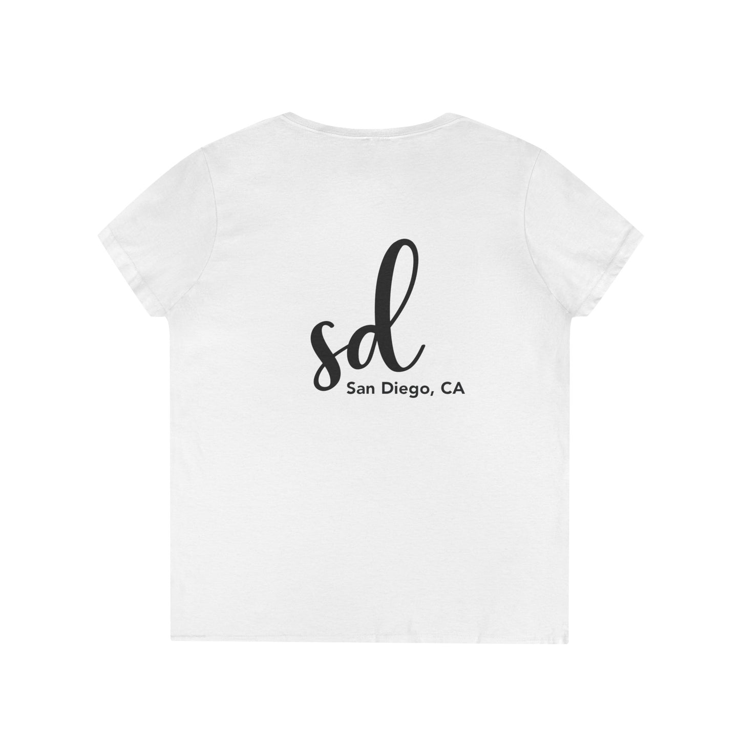 SD San Diego California v neck tshirts