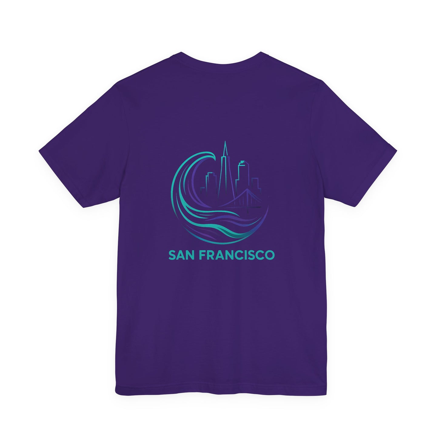 San Francisco Waves Tee Shirt, Casual Beachwear, Travel Souvenir, Unisex Graphic Tee, Summer Gift, Nature-Inspired Apparel