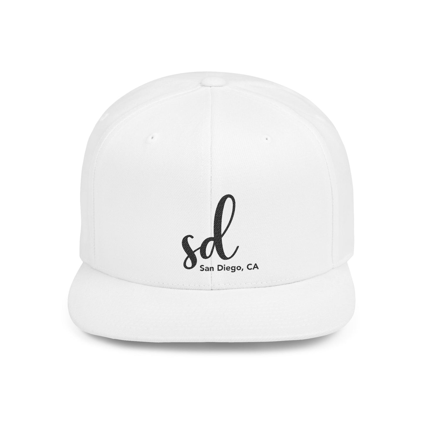 sd san diego ca Stylish Flat Bill Snapback Cap,