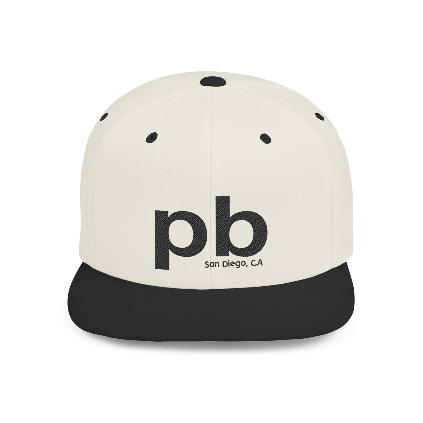 PB san diego ca Stylish Flat Bill Snapback Cap,