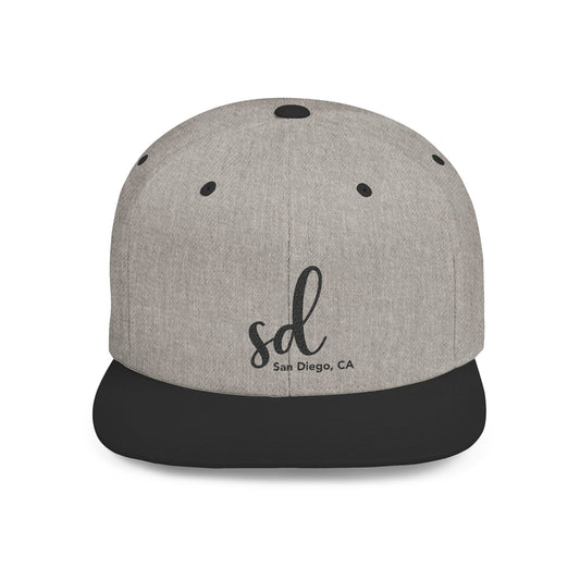 SD San Diego flat bill snapback hat
