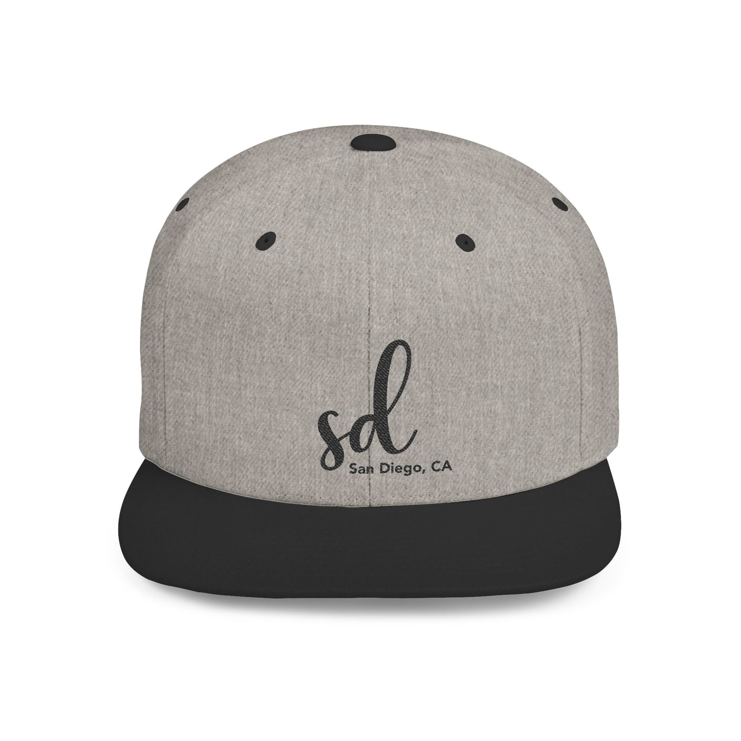 sd san diego ca Stylish Flat Bill Snapback Cap,