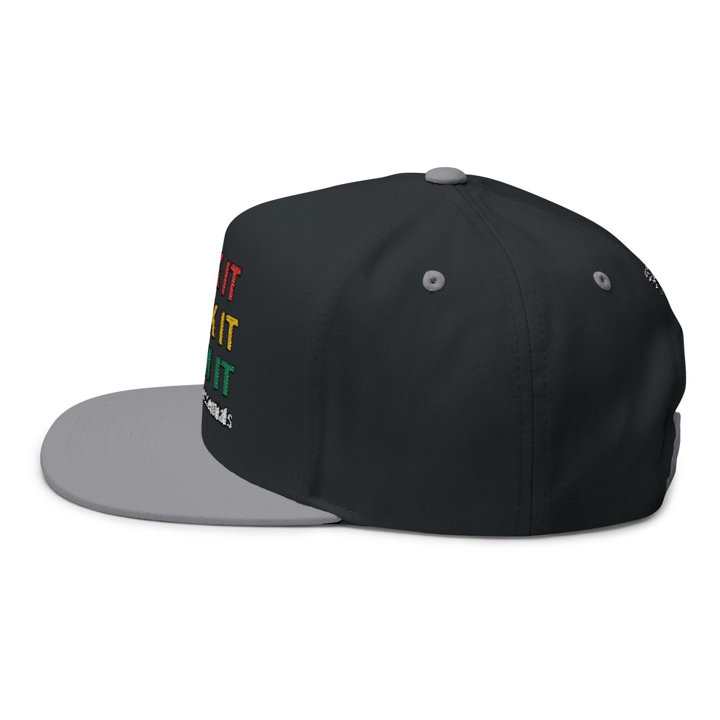 LICK IT SUCK IT SLAM IT Embroidered Flat Bill Cap with Fun Slogan, Trendy Baseball Hat for Parties, Gift for Friends, Holiday Accessory, Cool Streetwear