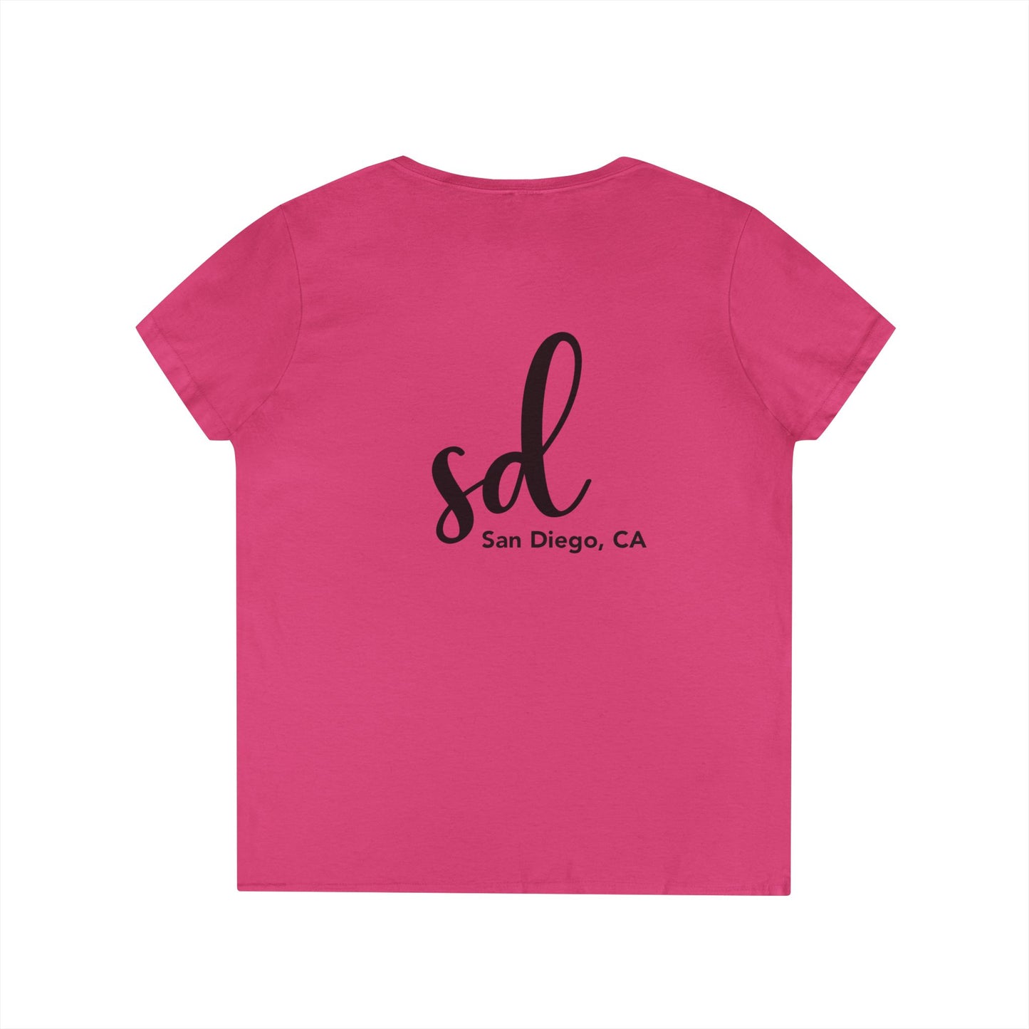 SD San Diego California v neck tshirts