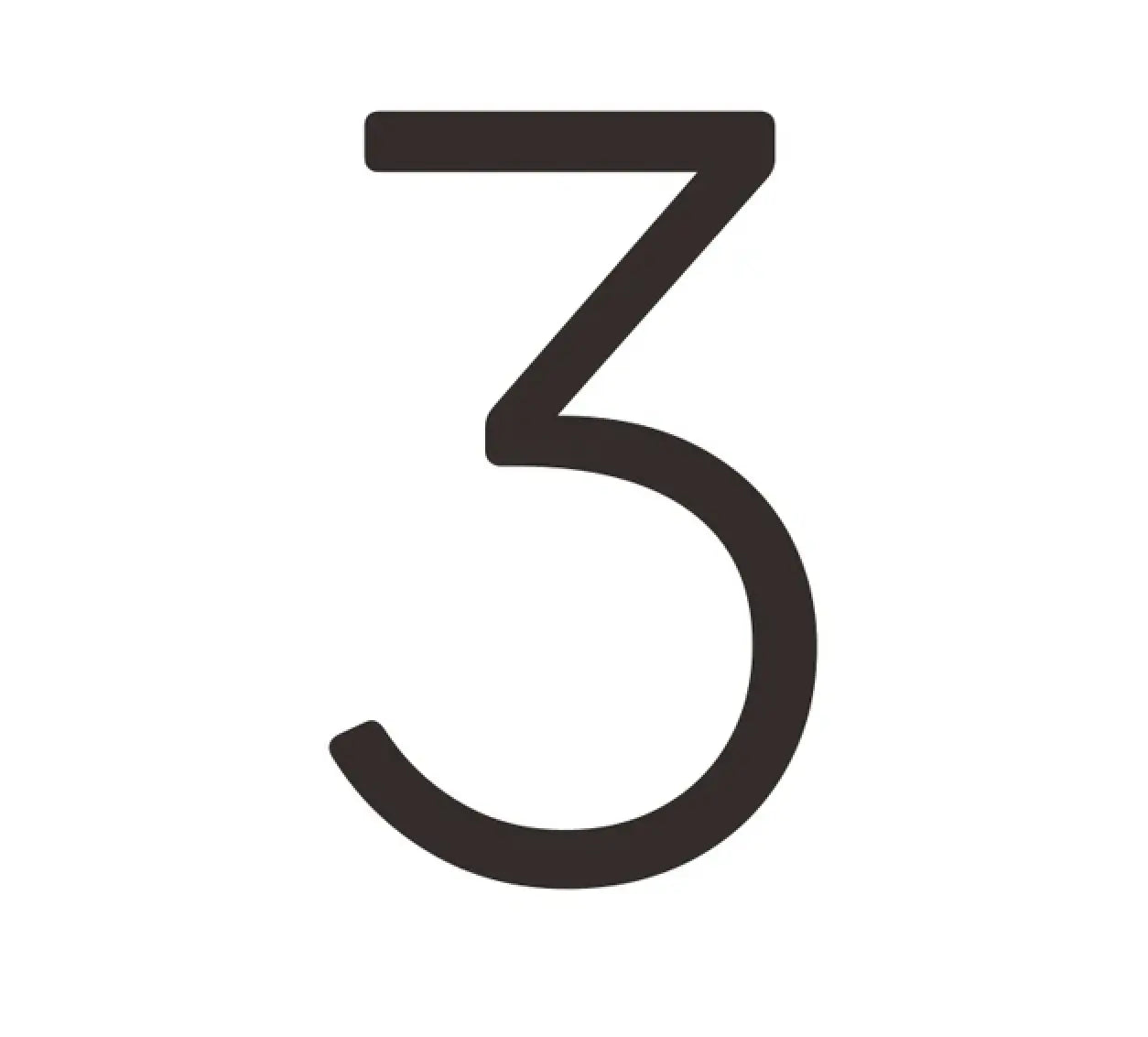Matte Black House Numbers
