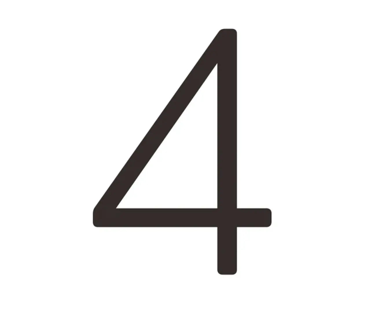 Matte Black House Numbers