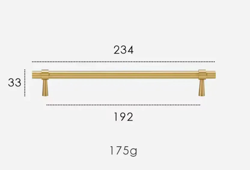 Brushed Brass Cabinet Pulls - Modern Solid Brass Handles – Sleek & Durable Drawer Handles