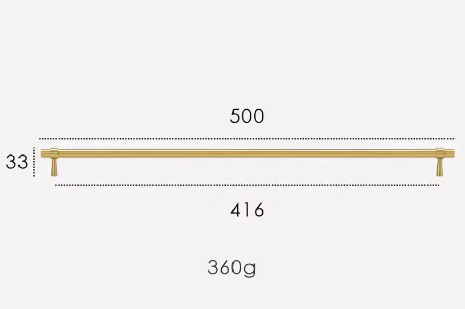 Brushed Brass Cabinet Pulls - Modern Solid Brass Handles – Sleek & Durable Drawer Handles