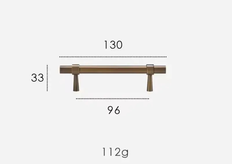 Antique Brass Cabinet Pulls - Modern Solid Brass – Sleek & Durable Drawer Handles