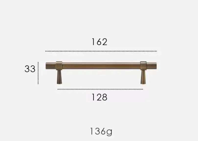Antique Brass Cabinet Pulls - Modern Solid Brass – Sleek & Durable Drawer Handles