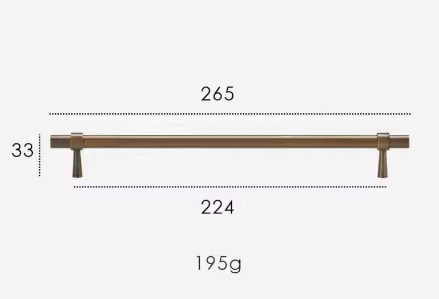 Antique Brass Cabinet Pulls - Modern Solid Brass – Sleek & Durable Drawer Handles