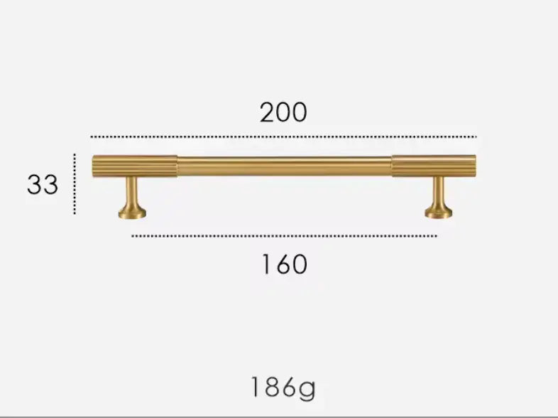 Satin Brass Textured Solid Brass Cabinet Handles & Knobs – Modern Brass Cabinet Hardware