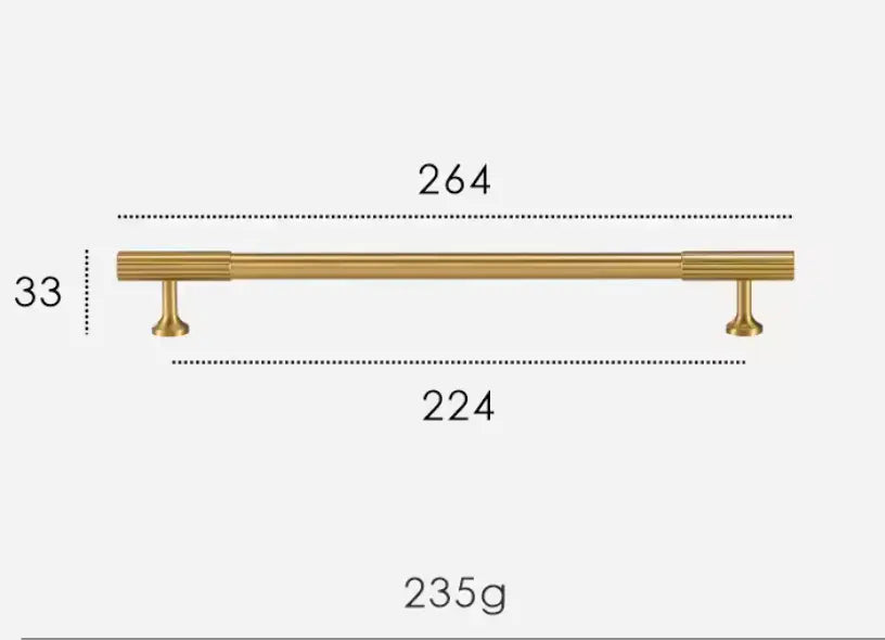 Satin Brass Textured Solid Brass Cabinet Handles & Knobs – Modern Brass Cabinet Hardware