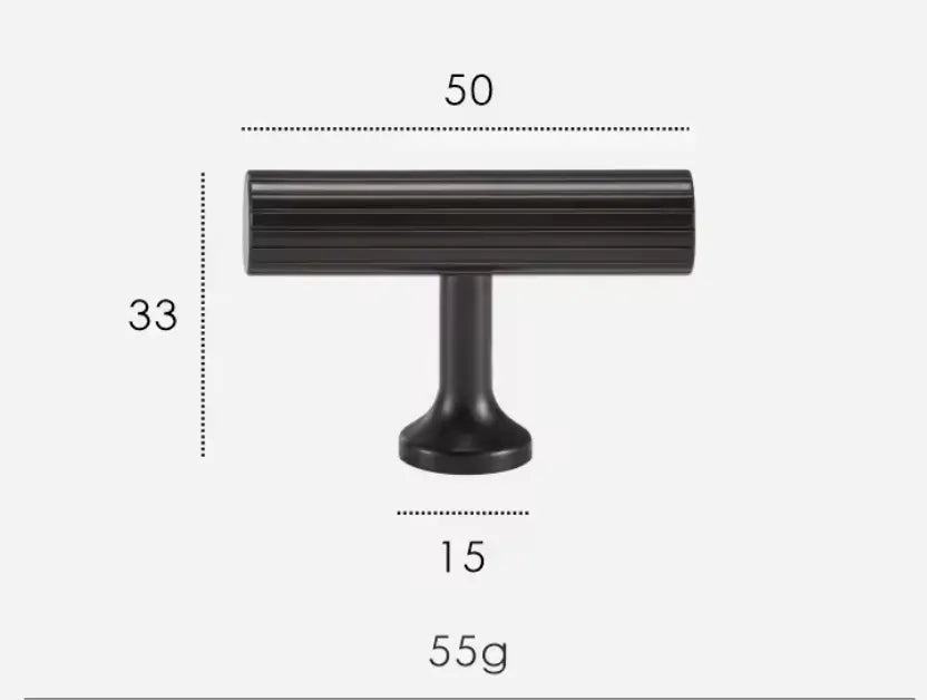 Matte Black Textured Solid Brass Modern Cabinet Handles & Knobs – Modern Elegance with a Tactile Touch